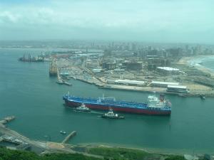 Ship entering Port of Durban